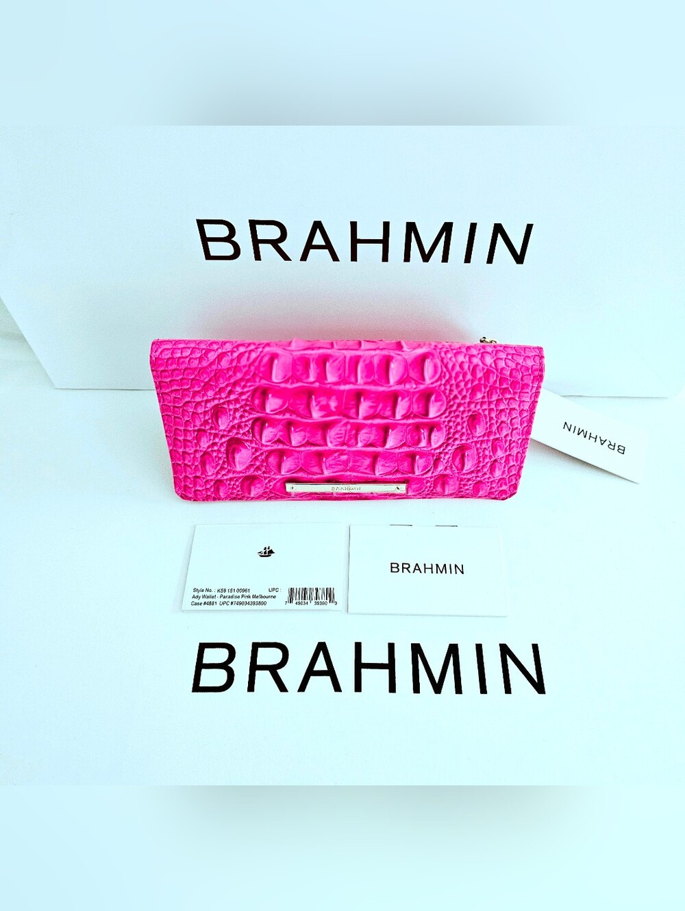 NWT Brahmin PARADISE PINK Ady Wallet
